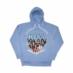 Kiss - Sweat à capuche AMERICANA - Adulte (Bleu clair)