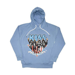 Kiss - Sweat à capuche AMERICANA - Adulte (Bleu clair)