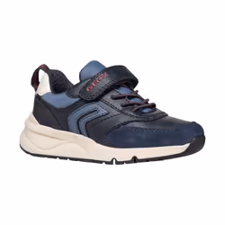 Geox - Baskets ROONER - Garçon (Bleu marine / Rouge foncé)