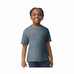Gildan - T-shirt SOFT STYLE - Enfant (Gris foncé chiné)