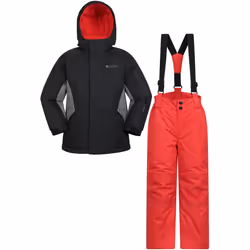 Mountain Warehouse - Ensemble Blouson et pantalon de ski - Enfant (Noir vif)