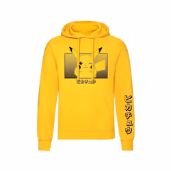 Pokemon - Sweat à capuche KATAKANA - Adulte (Jaune)