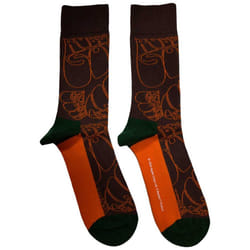 The Beatles - Chaussettes RUBBER SOUL TEXT OUTLINES REPEAT - Adulte (Marron)