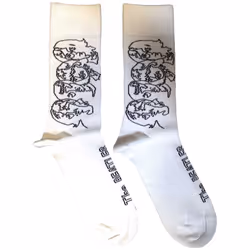 The Beatles - Chaussettes ALBUM FACES OUTLINES - Adulte (Blanc)