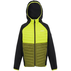 Regatta - Veste hybride KIELDER - Enfant (Noir / Jaune verdâtre)