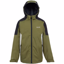Regatta - Veste imperméable HURDLE - Enfant (Vert néphrite / Noir)