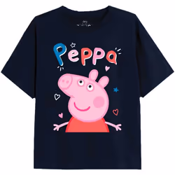 Peppa Pig - T-shirt CLASSIC - Fille (Bleu marine)