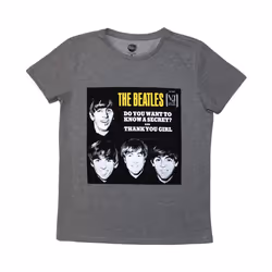 The Beatles - T-shirt VJ SECRET SLEEVE - Femme (Gris)