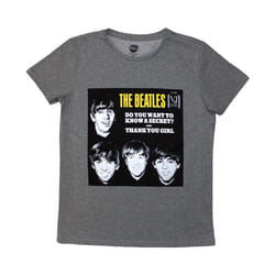 The Beatles - T-shirt VJ SECRET SLEEVE - Femme (Gris)