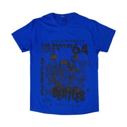 The Beatles - T-shirt - Adulte (Bleu)
