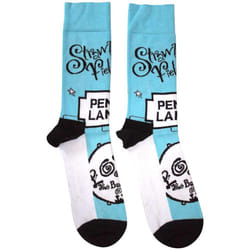 The Beatles - Chaussettes STRAWBERRY FIELDS/PENNY LANE - Adulte (Bleu clair)