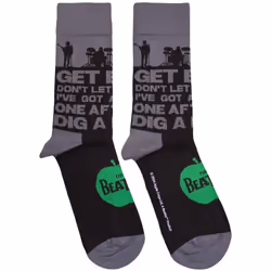 The Beatles - Chaussettes ROOFTOP SILHOUETTES & APPLE - Adulte (Noir)