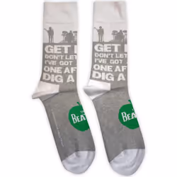 The Beatles - Chaussettes ROOFTOP SILHOUETTES & APPLE - Adulte (Gris)