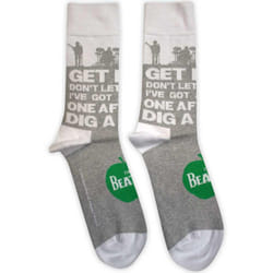 The Beatles - Chaussettes ROOFTOP SILHOUETTES & APPLE - Adulte (Gris)