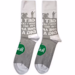 The Beatles - Chaussettes ROOFTOP SILHOUETTES & APPLE - Adulte (Gris)