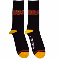Kiss - Chaussettes - Adulte (Noir / Rouge / Jaune)