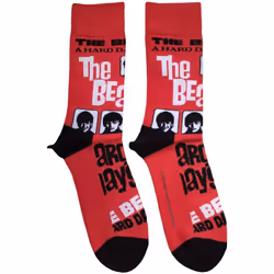 The Beatles - Chaussettes A HARD DAY'S NIGHT - Adulte (Rouge)