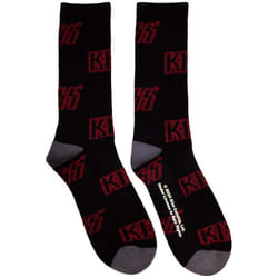 Kiss - Chaussettes - Adulte (Noir / Rouge / Gris)