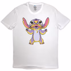 Lilo & Stitch - T-shirt - Adulte (Blanc / Violet)