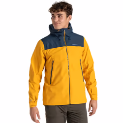 Craghoppers - Veste imperméable VANTH - Homme (Jaune vif / Bleu gris foncé)