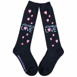 The Beatles - Chaussettes hauteur genoux ALL YOU NEED IS LOVE - Femme (Noir)