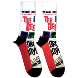 The Beatles - Chaussettes A HARD DAY'S NIGHT - Adulte (Blanc / Noir / Rouge)