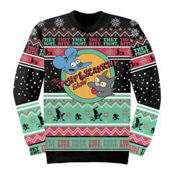 The Simpsons - Pull ITCHY AND SCRATCHY SHOW - Adulte (Multicolore)
