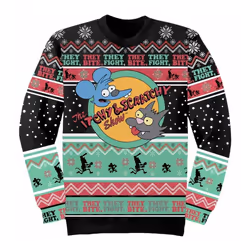 The Simpsons - Pull ITCHY AND SCRATCHY SHOW - Adulte (Multicolore)