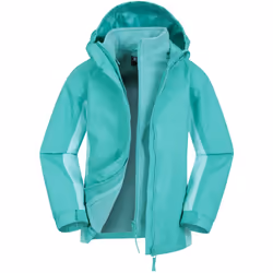 Mountain Warehouse - Veste imperméable LIGHTNING - Enfant (Bleu sarcelle clair)