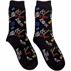The Beatles - Chaussettes LOVE - Adulte (Bleu foncé)
