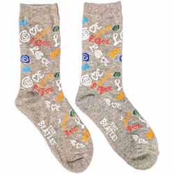 The Beatles - Chaussettes LOVE - Adulte (Gris)