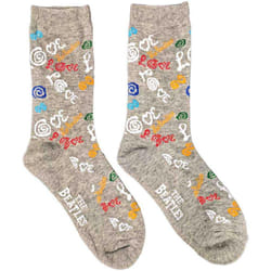The Beatles - Chaussettes LOVE - Adulte (Gris)
