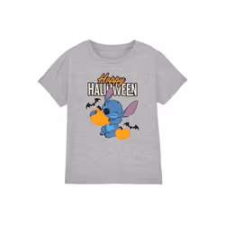 Lilo & Stitch - T-shirt HAPPY HALLOWEEN - Enfant (Gris chiné)