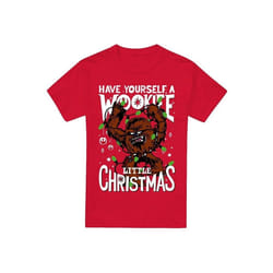 Star Wars - T-shirt A WOOKIE LITTLE CHRISTMAS - Homme (Rouge)