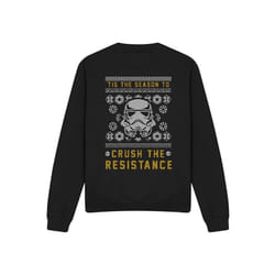 Star Wars - Sweat CRUSH THE RESISTANCE THIS CHRISTMAS - Adulte (Noir)