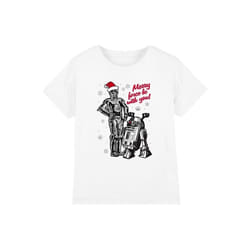 Star Wars - T-shirt MERRY CHRISTMAS DROIDS - Enfant (Blanc)