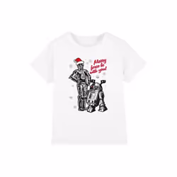 Star Wars - T-shirt MERRY CHRISTMAS DROIDS - Enfant (Blanc)