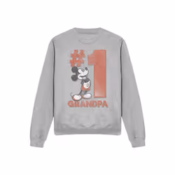 Disney - Sweat NUMBER GRANDPA - Adulte (Gris chiné)