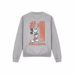 Disney - Sweat NUMBER GRANDPA - Adulte (Gris chiné)