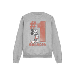 Disney - Sweat NUMBER GRANDPA - Adulte (Gris chiné)