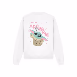 Star Wars: The Mandalorian - Sweat MOOD ADORABLE - Adulte (Blanc)