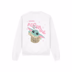 Star Wars: The Mandalorian - Sweat MOOD ADORABLE - Adulte (Blanc)
