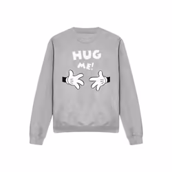 Disney - Sweat HUG ME - Adulte (Gris chiné)