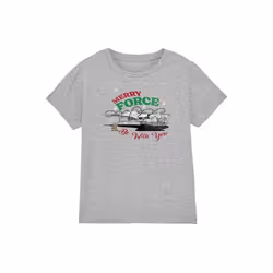 Star Wars: The Mandalorian - T-shirt MERRY FORCE BE WITH YOU - Enfant (Gris chiné)