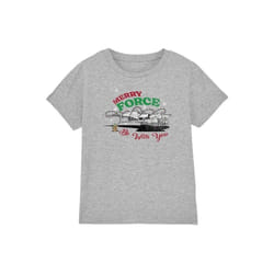 Star Wars: The Mandalorian - T-shirt MERRY FORCE BE WITH YOU - Enfant (Gris chiné)