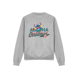 Lilo & Stitch - Sweat ALOHA CHRISTMAS - Adulte (Gris chiné)