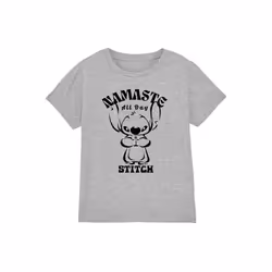 Lilo & Stitch - T-shirt NAMASTE ALL DAY - Enfant (Gris chiné)