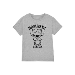 Lilo & Stitch - T-shirt NAMASTE ALL DAY - Enfant (Gris chiné)