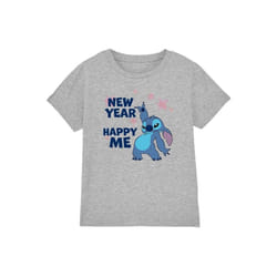 Lilo & Stitch - T-shirt NEW YEAR, HAPPY ME - Enfant (Gris chiné)