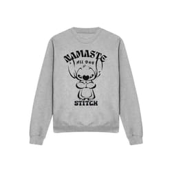 Lilo & Stitch - Sweat NAMASTE ALL DAY - Adulte (Gris chiné)